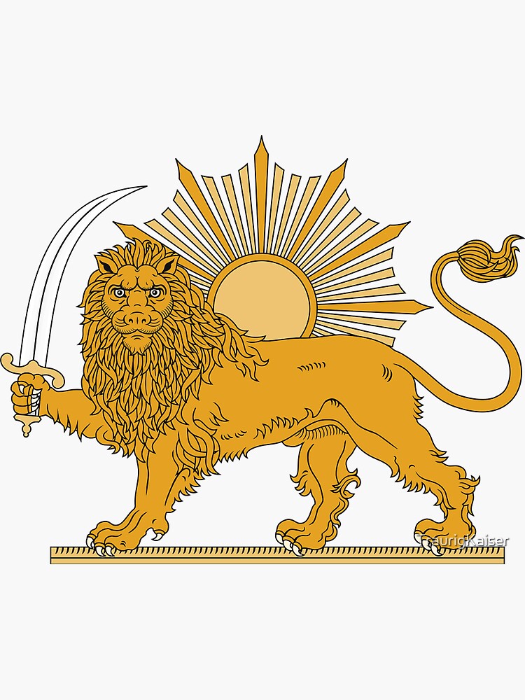 Lion And Sun Pahlavi Dynasty Sticker For Sale By Traurigkaiser