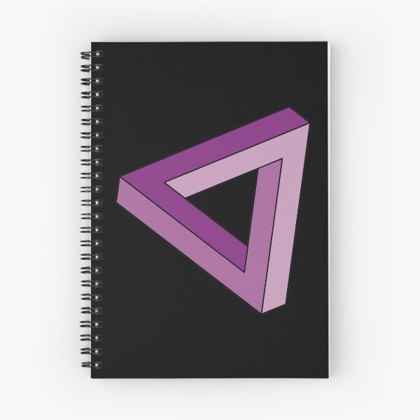 Item preview, Purple Impossible Triangle Optical Illusion designed and sold by iscaStudioArt.