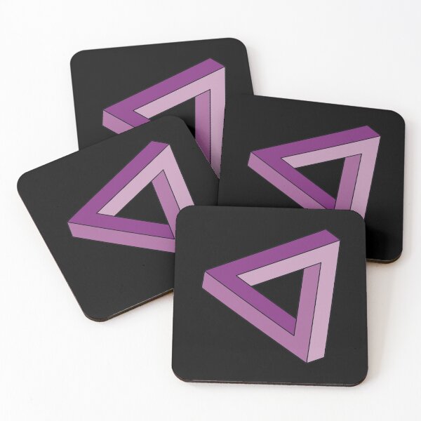 Item preview, Purple Impossible Triangle Optical Illusion designed and sold by iscaStudioArt.