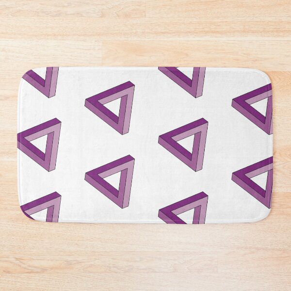 Item preview, Purple Impossible Triangle Optical Illusion designed and sold by iscaStudioArt.