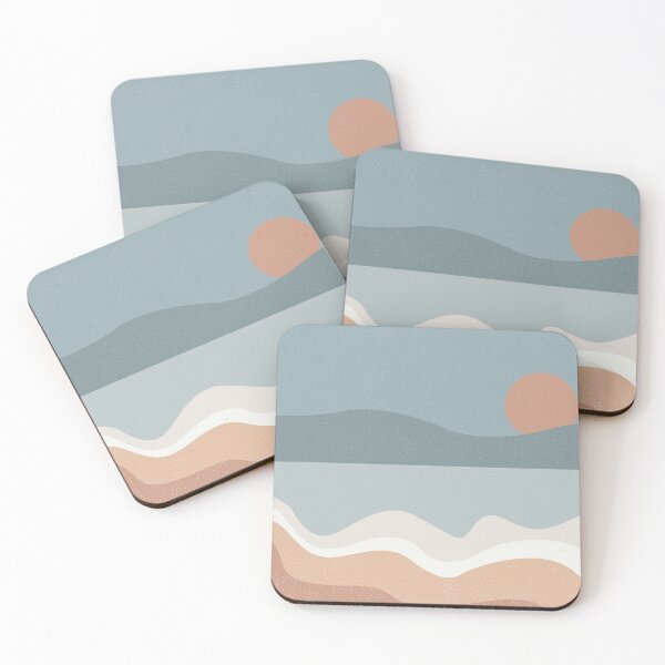 Item preview, Beach sunrise- Mid century art designed and sold by SKdarealshop.