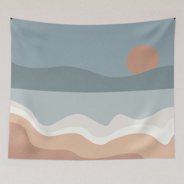 Item preview, Beach sunrise- Mid century art designed and sold by SKdarealshop.