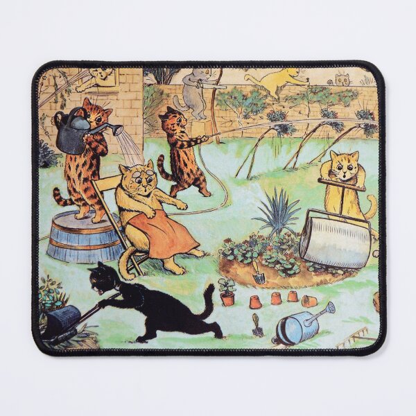 Item preview, Louis Wain - Don't Hire These Cats as Gardeners designed and sold by TheCurators.