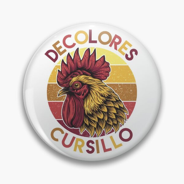 Item preview, DeColores Cursillo Rooster with Distressed Background (White) designed and sold by Gsallicat.