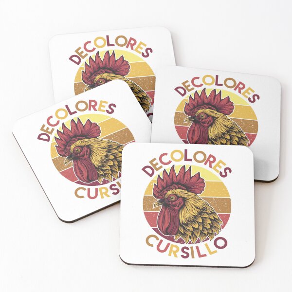 Item preview, DeColores Cursillo Rooster with Distressed Background (White) designed and sold by Gsallicat.