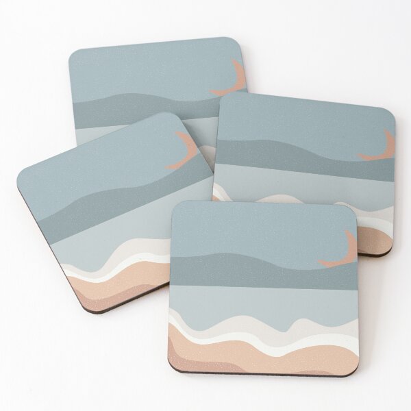 Item preview, Moon on the beach - Mid century art designed and sold by SKdarealshop.