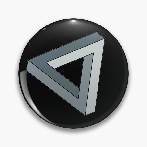 Item preview, Grey Impossible Triangle Optical Illusion designed and sold by iscaStudioArt.