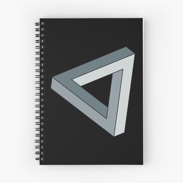 Item preview, Grey Impossible Triangle Optical Illusion designed and sold by iscaStudioArt.