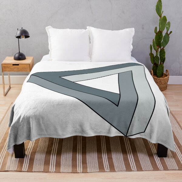 Item preview, Grey Impossible Triangle Optical Illusion designed and sold by iscaStudioArt.