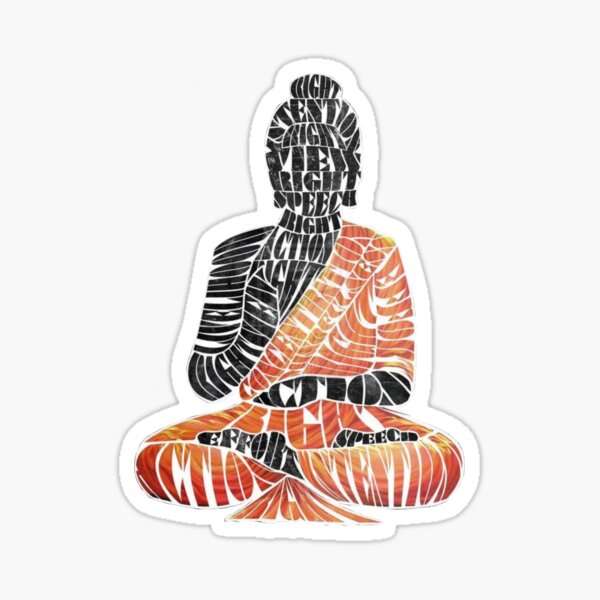 Der Achtfache Pfad Buddha Sticker