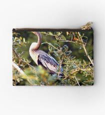 Anhinga on tree limb Studio Pouch
