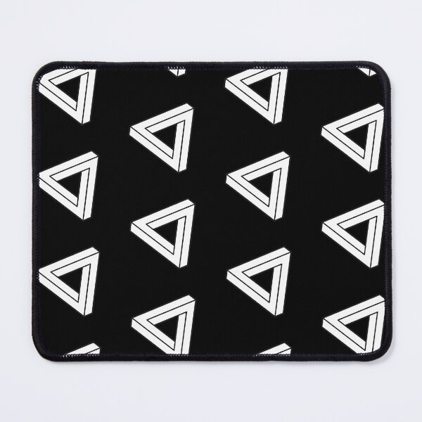 Item preview, White Impossible Triangle Optical Illusion designed and sold by iscaStudioArt.