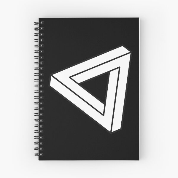 Item preview, White Impossible Triangle Optical Illusion designed and sold by iscaStudioArt.