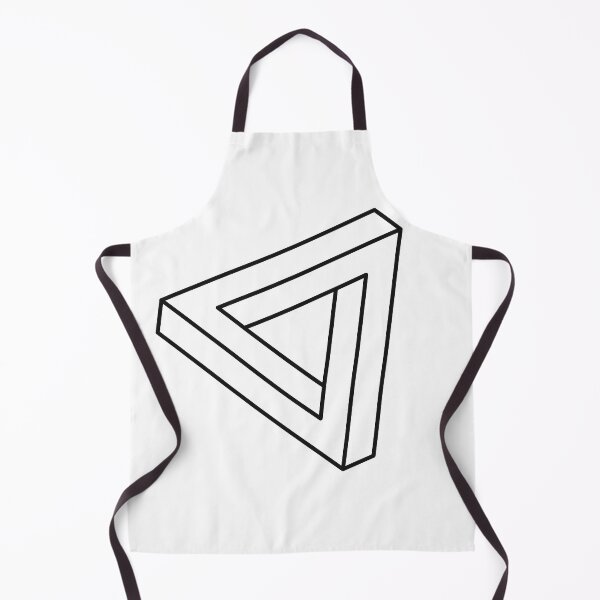 Item preview, White Impossible Triangle Optical Illusion designed and sold by iscaStudioArt.