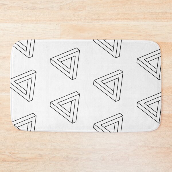 Item preview, White Impossible Triangle Optical Illusion designed and sold by iscaStudioArt.