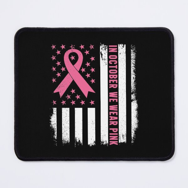 Item preview, In October We Wear Pink American Flag Breast Cancer Awareness designed and sold by GravitiTees.