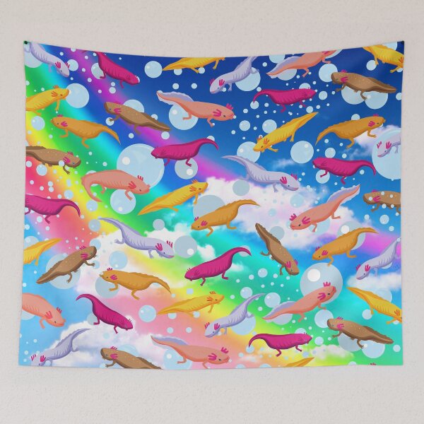 Item preview, Estampado Rainbow Axolotl designed and sold by creativeDaphne.