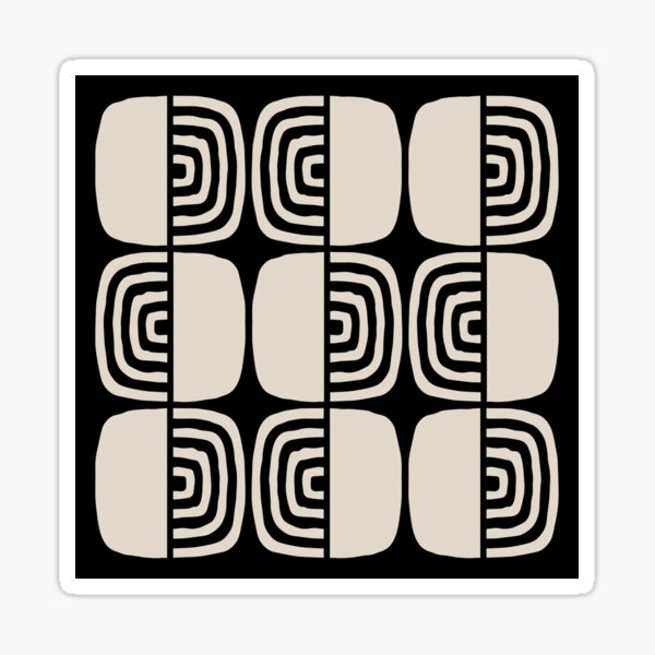 Item preview, Mid Century Modern Half Concentric Circle Pattern 737 designed and sold by tonymagnerart.