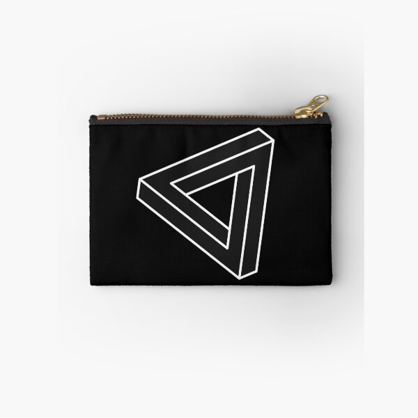 Item preview, Black Impossible Triangle Optical Illusion designed and sold by iscaStudioArt.