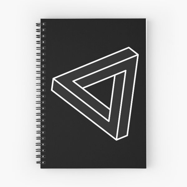 Item preview, Black Impossible Triangle Optical Illusion designed and sold by iscaStudioArt.