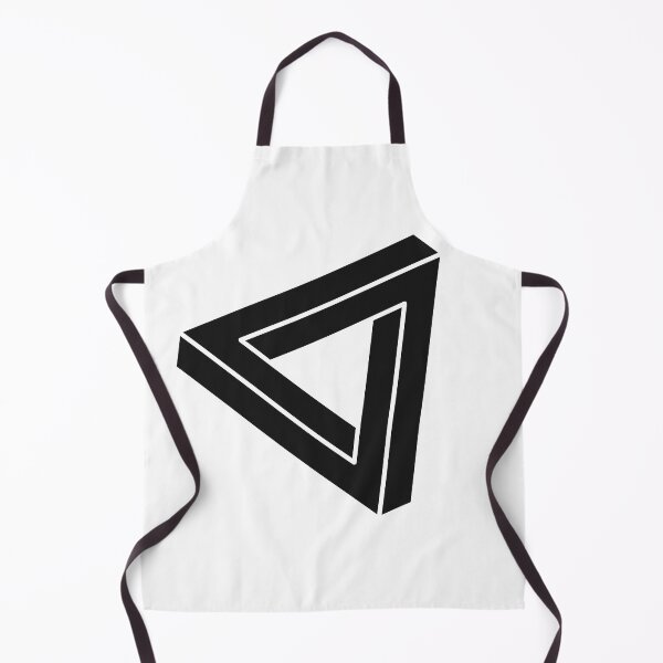 Item preview, Black Impossible Triangle Optical Illusion designed and sold by iscaStudioArt.