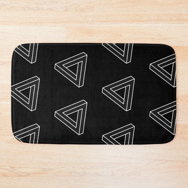 Item preview, Black Impossible Triangle Optical Illusion designed and sold by iscaStudioArt.