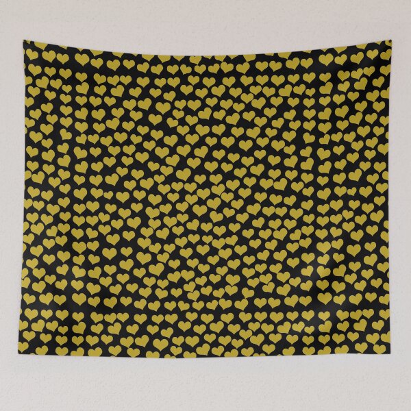 Item preview, Gold Hearts on Black designed and sold by RiadMannan.