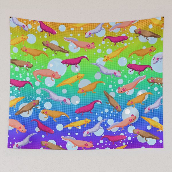Aperçu de l'œuvre Arc-en-ciel Axolotl V2 créée et vendue par creativeDaphne.