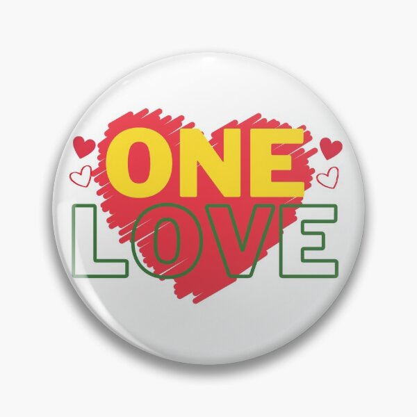 Item preview, One Love Design with Hearts T-Shirt designed and sold by irieShop.
