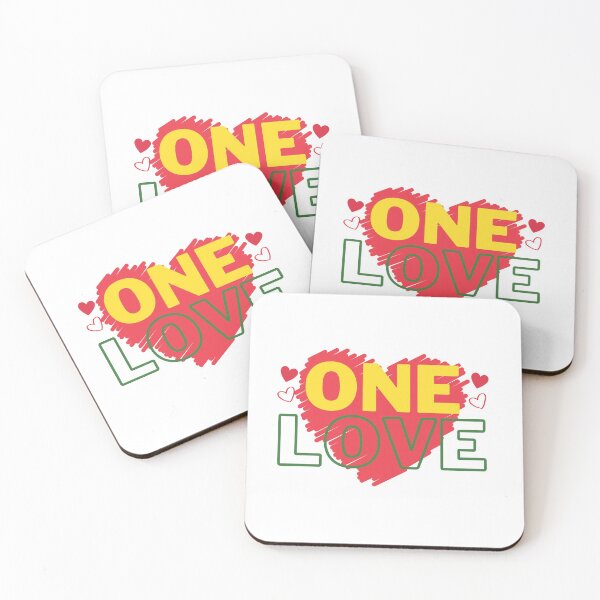 Item preview, One Love Design with Hearts T-Shirt designed and sold by irieShop.