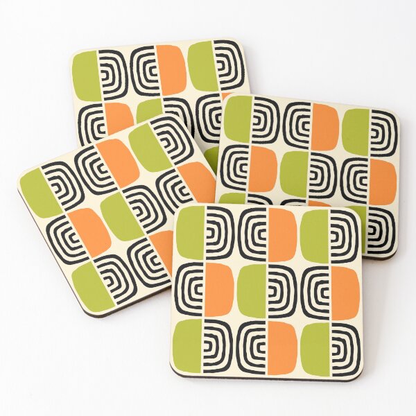Item preview, Mid Century Modern Half Concentric Circle Pattern 744 designed and sold by tonymagnerart.