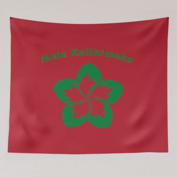 Item preview, Mele Kalikimaka Green Plumeria Hawaiian Christmas  designed and sold by Vibbin4Life33.
