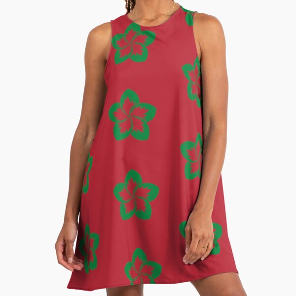 white christmas dresses Hawaii Christmas Summer Maxi Dress Mele Kalikimaka Poinsettia Lei Poly main image 0