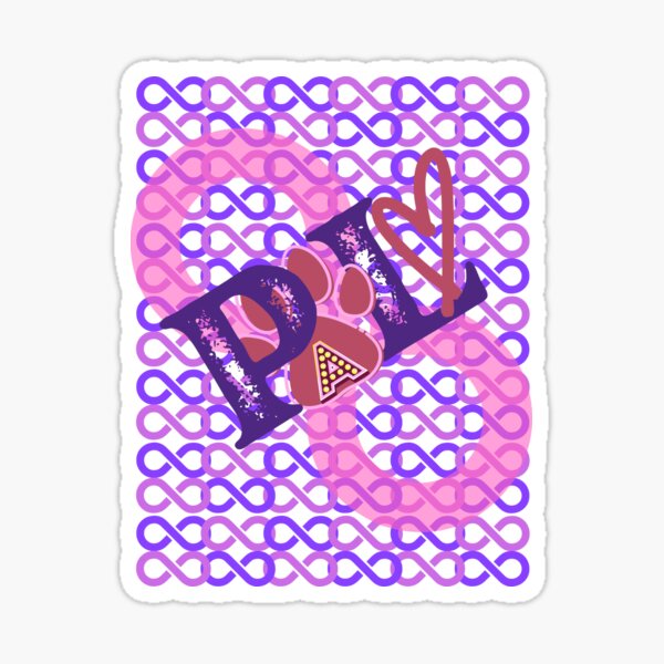 Pawls For Life - Purple and Mauve Sticker