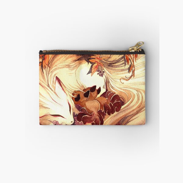Item preview, Ninetailed Kitsune Fox with Kits designed and sold by storyofthedoor.