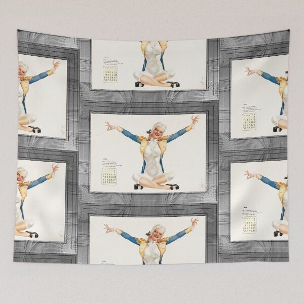 Item preview, Miss George Washington Celebrating Old Glory by Alberto Vargas Vintage Illustration Xzendor7 Art Reproductions designed and sold by Xzendor7 Digital Art Creations.
