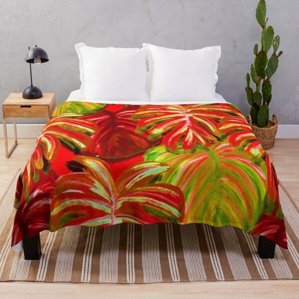 Item preview, Tropical Leaf Pattern Bed Sheet or Frock Design 2 designed and sold by PodiShawna.