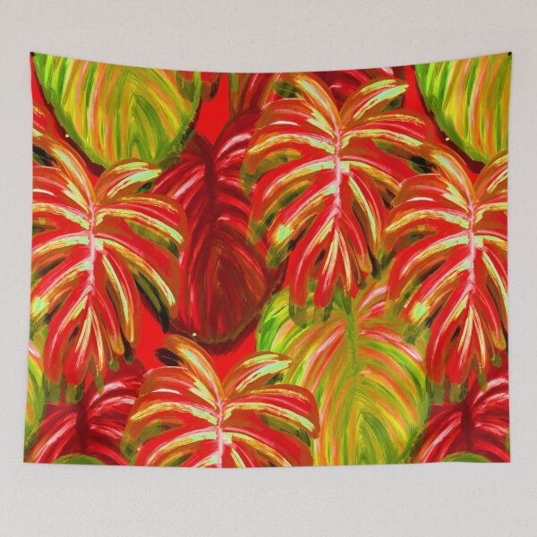 Item preview, Tropical Leaf Pattern Bed Sheet or Frock Design 2 designed and sold by PodiShawna.