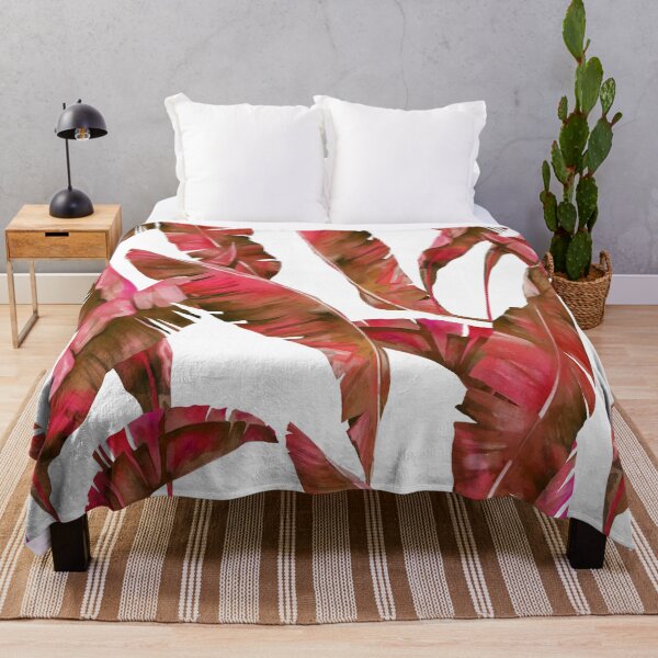 Item preview, Tropical Leaf Pattern Bed Sheet or Frock Design 4 designed and sold by PodiShawna.