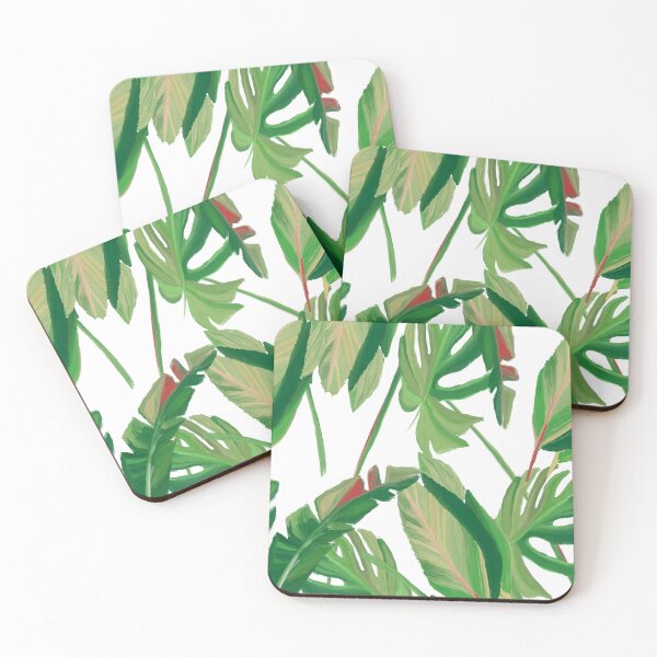 Item preview, Tropical Leaf Pattern Bed Sheet or Frock Design 6 designed and sold by PodiShawna.