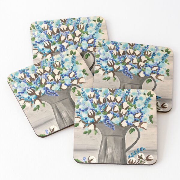 Item preview, Blue cotton designed and sold by DellaBees.