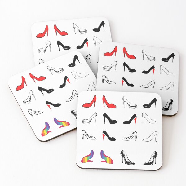 Item preview, Red White and Black Rainbow Heels Sticker Pack Design designed and sold by Rainbows Rock.