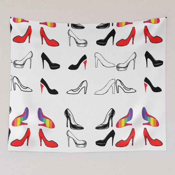 Item preview, Red White and Black Rainbow Heels Sticker Pack Design designed and sold by Rainbows Rock.