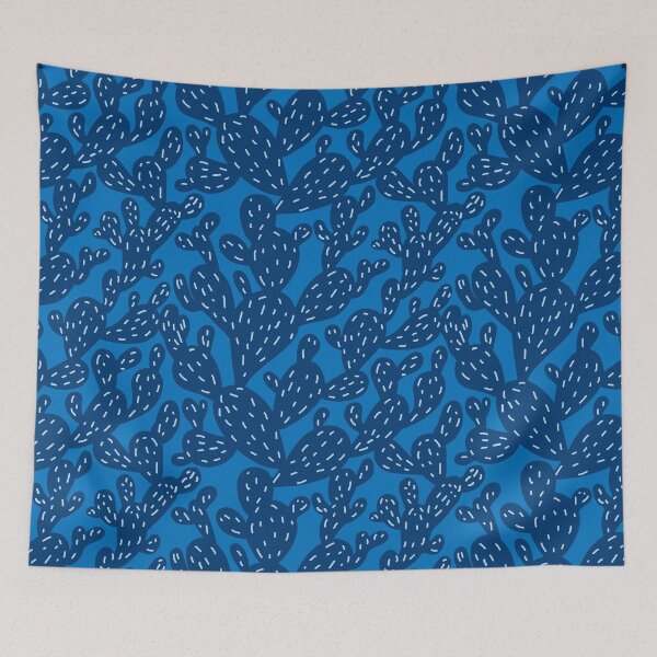 Item preview, Cute blue cactus pattern designed and sold by Ilze Lucero.
