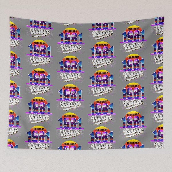 Item preview, Febrero de 1981 40 cumpleaños retro Vaporwave 40's Style designed and sold by DyanStoy.
