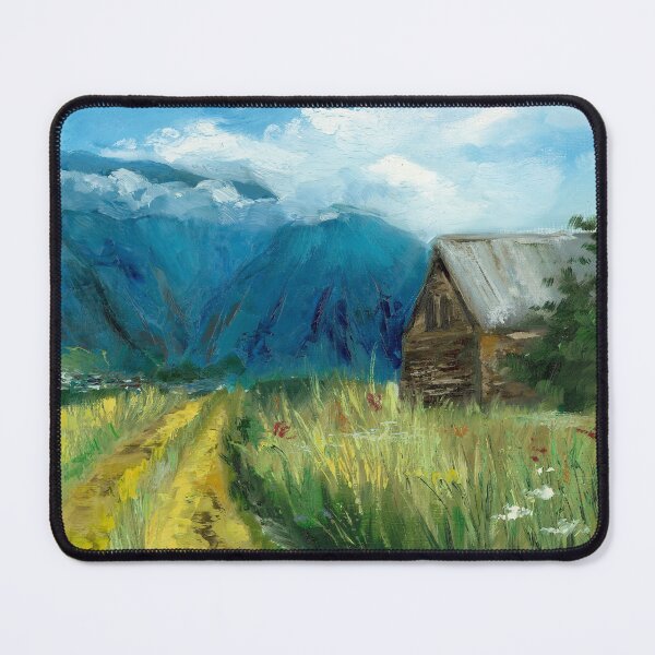 Item preview, Mountain Cabin in Summer Kazbegi Georgia designed and sold by EveSmyth.