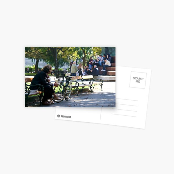 People on a park bench, Vienna Postcard