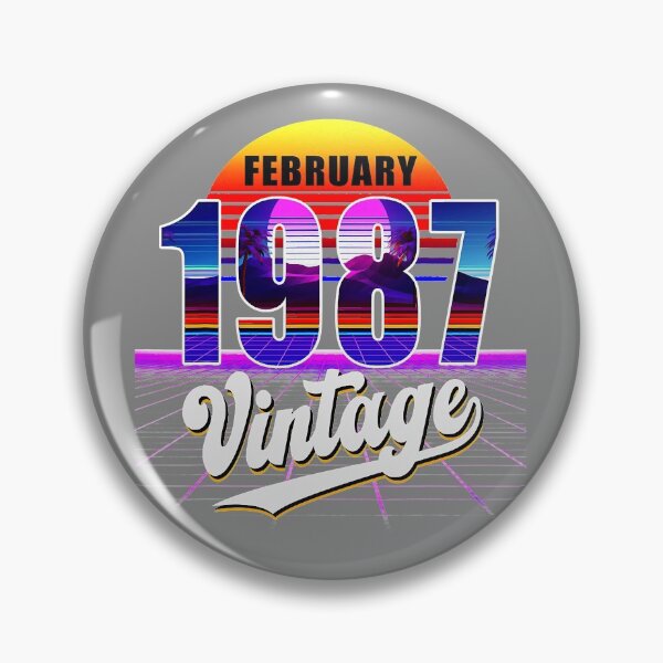 Item preview, Febrero de 1987 Retro 34 ° cumpleaños Vaporwave 30's Style designed and sold by DyanStoy.