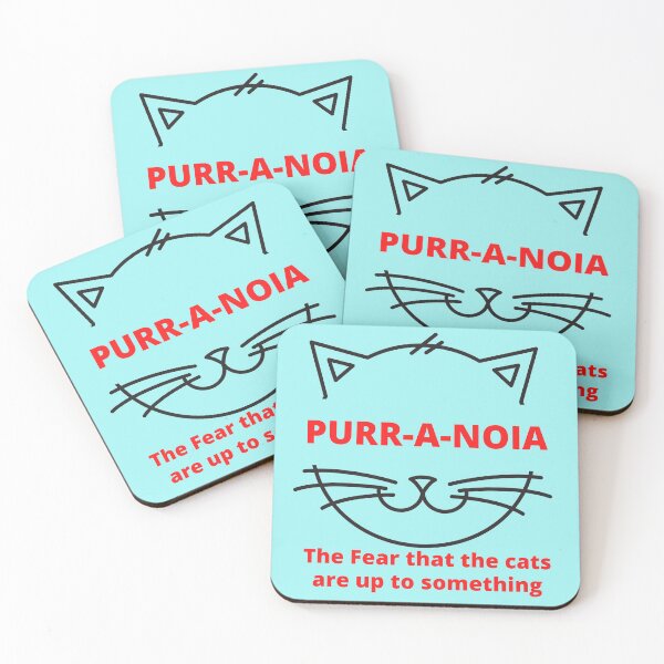 Item preview, Purr-A-noia funny cat art designed and sold by Tshepomuza.