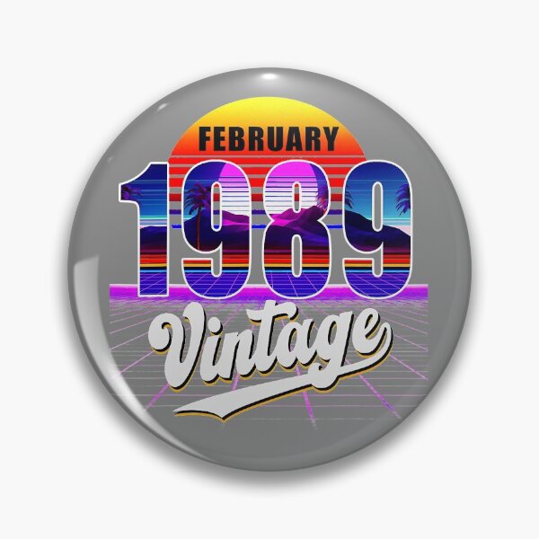Item preview, Febrero de 1989 Retro 32 ° cumpleaños Vaporwave 30's Style designed and sold by DyanStoy.